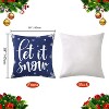 GustoWave 18x18 inch Velvet Xmas Winter Holiday Decorations Pillow Covers, Pillow Case - 4 of 4