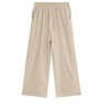 Kids Little Girls Elastic High Waist Button Wide Legs Loose Casual Pants Trousers with Pockets 4-12 Years - 2 of 4