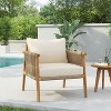 Christopher Knight Home Patsy Outdoor Rope Weave Acacia Wood Club Chair with Cushions, Teak - 2 of 4