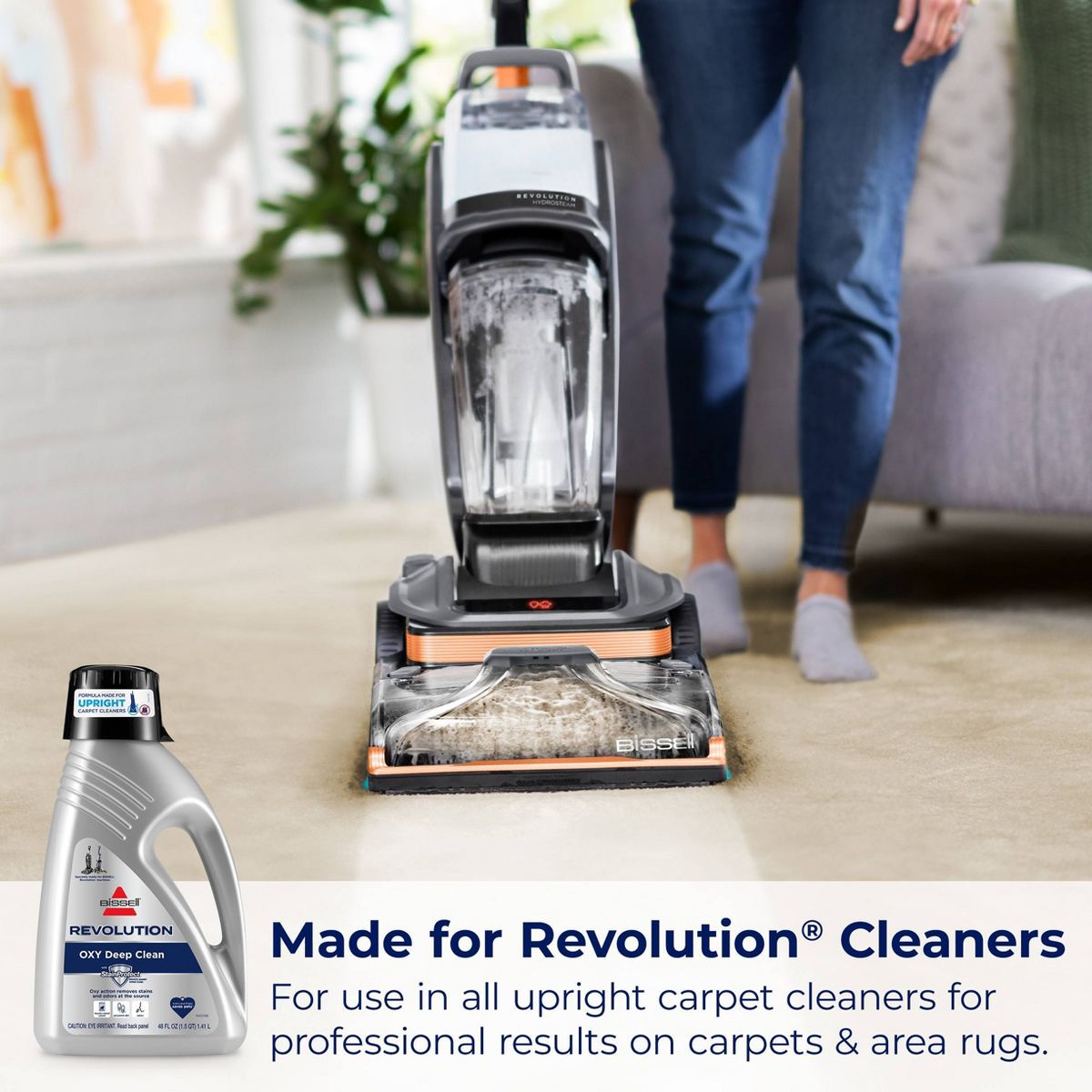 BISSELL Revolution Oxy 48oz Deep Clean Formula - 3975: Liquid Floor Cleaner, Eliminates Stains & Odors, Pet Stain Remover - thumbnail 3
