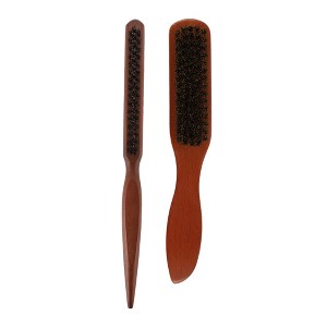 Unique Bargains Comfortable Beard Comb Umber Brown 2 Pcs - 1 of 3