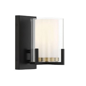 Savoy House Eaton 1 - Light Wall Light in  Matte Black/Warm Brass - 1 of 1