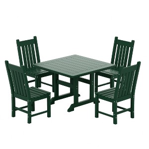 WestinTrends 5 Piece Outdoor Patio Dining Set Outdoor Square Table and Chair Set - 1 of 4