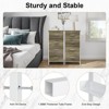 CAVINAS Fabric Drawers Dresser for Bedroom,Metal Frame Tall Storage Cabinet with Wood Top,Chest of Drawers for Bedroom,Entryway,Living Room - 4 of 4