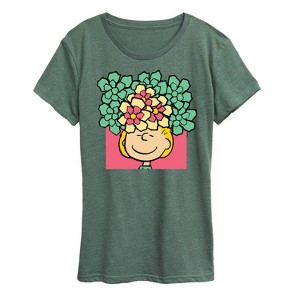 Women's - Peanuts - Sally Flowers Short Sleeve Graphic T-Shirt - 1 of 4