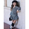 Pearl Houndstooth Luxe Blazer And Pleated Skirt Set Mia Belle Girls - 2 of 4