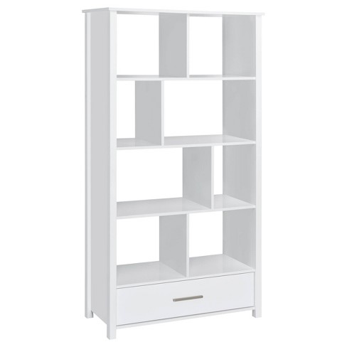 ClosetMaid 165100 Decorative Storage Tower Bookcase with Drawer, White (2  Pack)