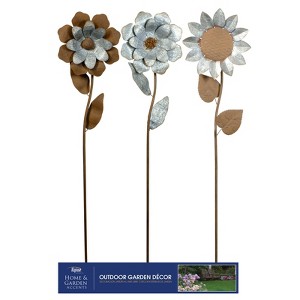 Alpine Multicolored Iron 76 in. H Rustic Flower Outdoor Garden Stake - Case of 9 - 1 of 1