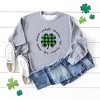 Simply Sage Market Women's Graphic Sweatshirt Buffalo Plaid Shamrock Circle - 3 of 3