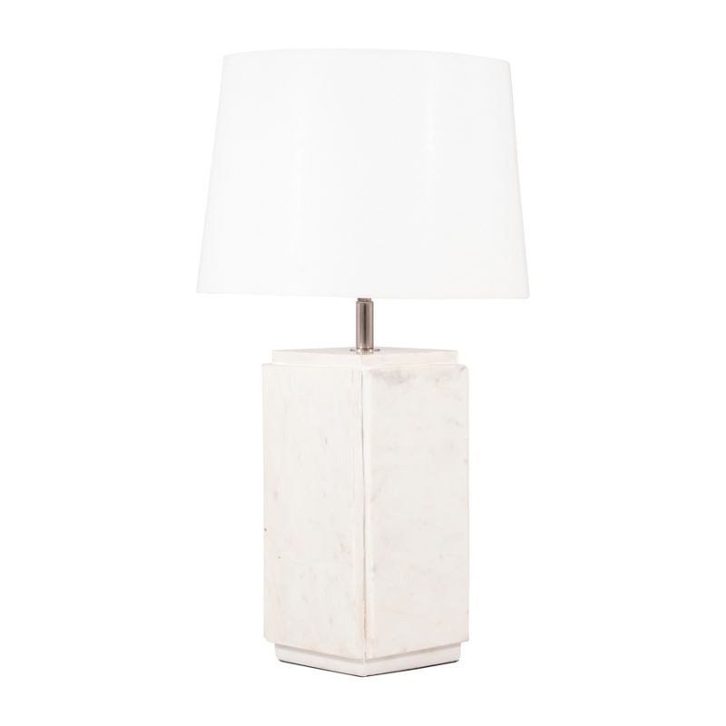 SAGEBROOK HOME 27&#34; Fluted Marble Table Lamp White/Off-White, 2 of 10