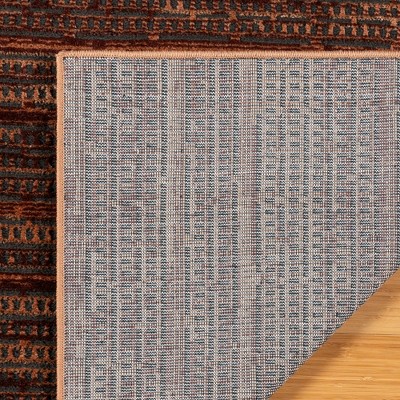 Missha Dario Dark Brown Tufted Rectangular Synthetic Rug, 6' x 9'