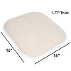 Alexis Memory Foam No Slip Back 16" x 16" Chair Pad Cushion by Sweet Home Collection® - 3 of 4