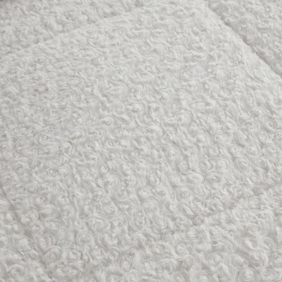 King Ivory Faux Fur Reversible Down Alternative Bedspread Set