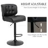 Black Adjustable Bar Height Stools Set of 2 with Thick Cushions and Metal Footstools for Home Bars - 3 of 4