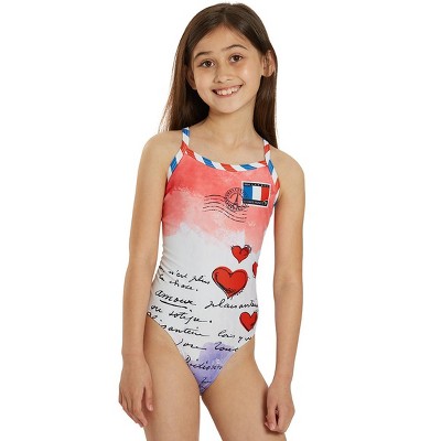 Sporti Paris Love Letters Thin Strap One Piece Swimsuit (22-44)
