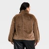 Women's Faux Fur Zip-Up Jacket - A New Day™ - 2 of 3
