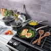 Kenmore Logan 10 Piece Aluminum Nonstick Cookware Set in Black with Wood Utensils - 2 of 4
