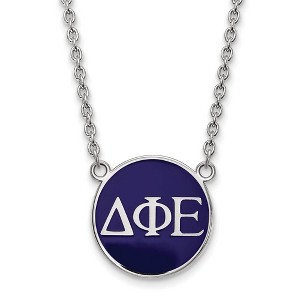 Black Bow Jewelry Sterling Silver Delta Phi Epsilon Greek Life Necklace 18 Inch - 1 of 4