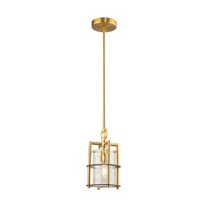 Artcraft Lighting Burford 1 - Light Pendant in  Brass/Black - 1 of 4