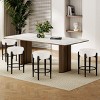 23.6" Mid-Century Modern Upholstered Counter Stool Set of 4, Dining Chairs with Metal Legs for Kitchen Island or Home Bar - The Pop Home - 2 of 4