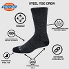 Dickies Men's 2pk Steel Toe Moisture Control Crew Socks - Black 6-12: Midweight, Cotton Blend, Machine Washable - 3 of 4