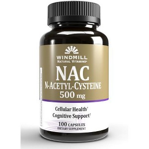 Windmill Nac (N-acetyl-cysteine) 500mg Caps 100ct - 1 of 2
