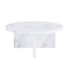 CAVINAS Coffee Tables for Living Room Modern Circular patterned Coffee Table Center Table with MDF Material for Small Spaces - 2 of 4