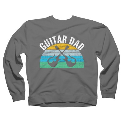 Adult Design By Humans Retro Dueling Electric Guitar Dad By DragonTee Sweatshirt