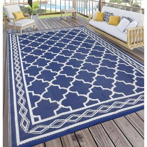 Acekool Outdoor Rug, Waterproof Reversible Easy Care Patio Mat, Lightweight Portable Carpet for RV, Camping, Deck, Balcony - 1 of 4