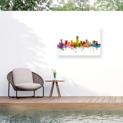 Michael Tompsett Austin Texas Skyline Outdoor Canvas Art