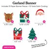 Big Dot of Happiness Jolly Santa Claus Garland Banner, Christmas Party Decorations Backdrop, 30 Feet of Cord, 15 Paper Holiday Shapes Double-Sided - 4 of 4