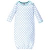 Hudson Baby Infant Girls Cotton Gowns, Peacock Feathers, Preemie/Newborn - 2 of 4