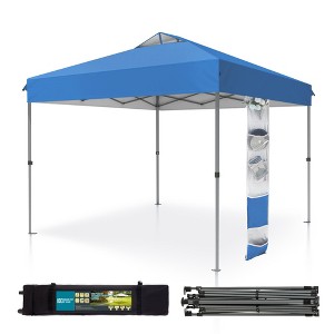Captiva Designs 10’x10’ Instant Pop Up Canopy Tent – One-Push Setup with Vented Roof, Includes Storage Bag and Accessories - 1 of 4