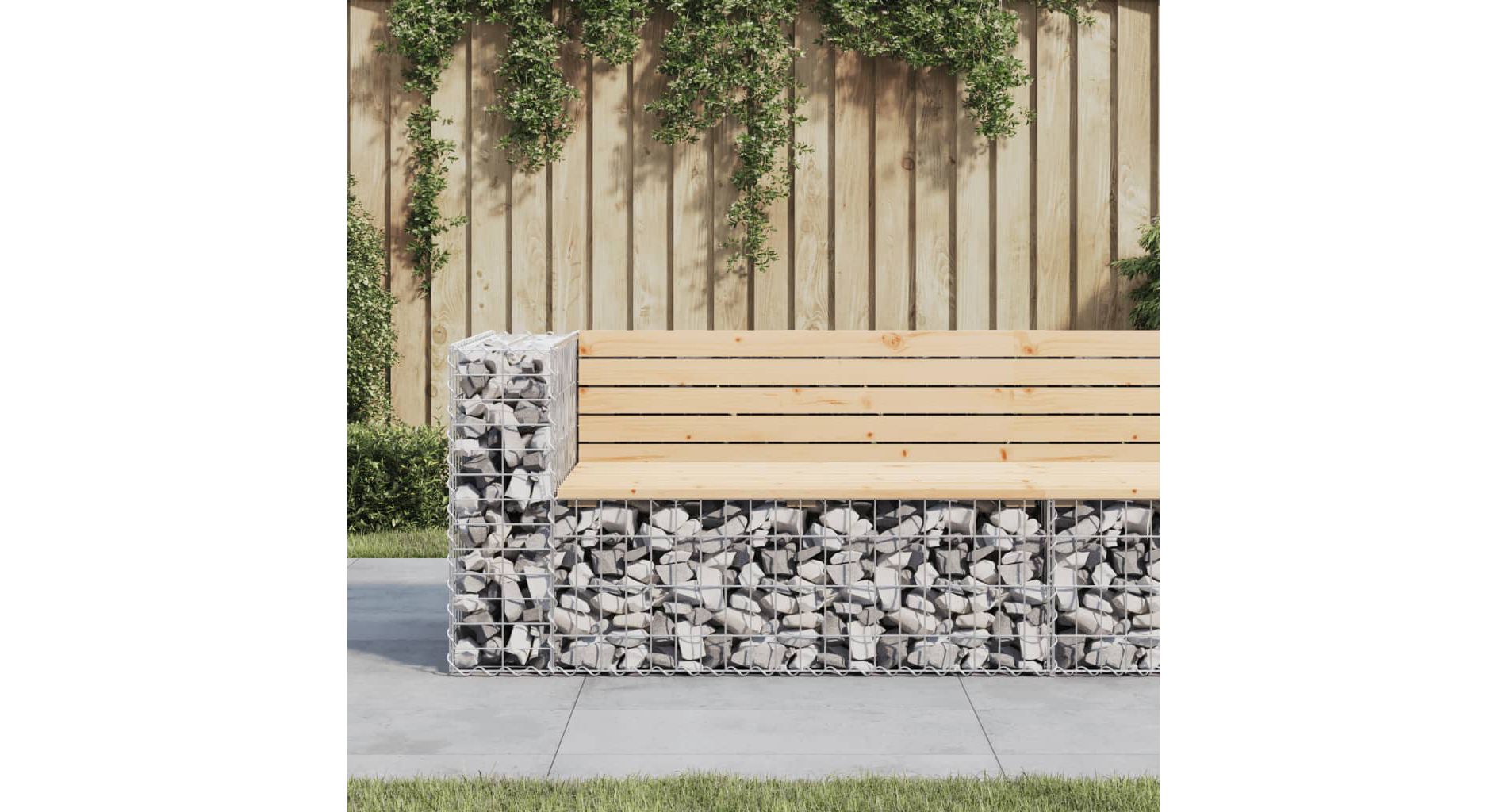 Garden Bench Natural Solid pine wood Medium Durable