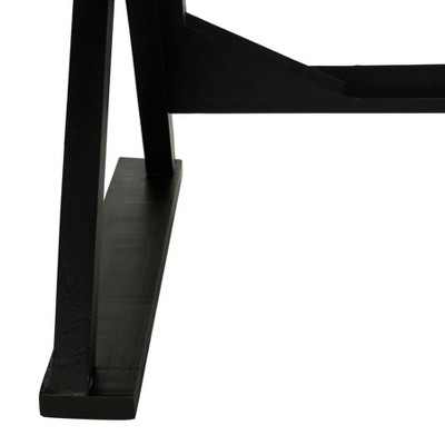 Weathered Black Transitional Wood Home Office Desk with Drawers