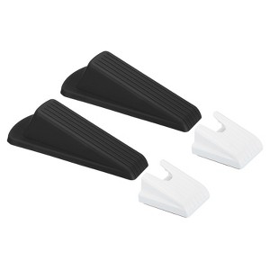 Unique Bargains Rubber Durable Sturdy Non-slip Door Stop with Storage Box - 1 of 4
