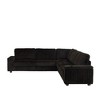 110" Oversized L-Shaped Corduroy Corner Sofa with USB & Type-C Port, Storage Armrest, Cup Holders, Deep Seat Sectional Couch for Living Room - 4 of 4