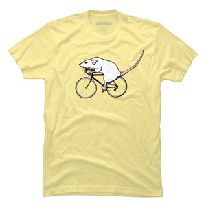 Men's Design By Humans Cycling Rat By TeaandInk T-Shirt - 1 of 3