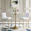Modway Privy Gold Stainless Steel Performance Velvet Bar Stool Set of 2 - 3 of 4