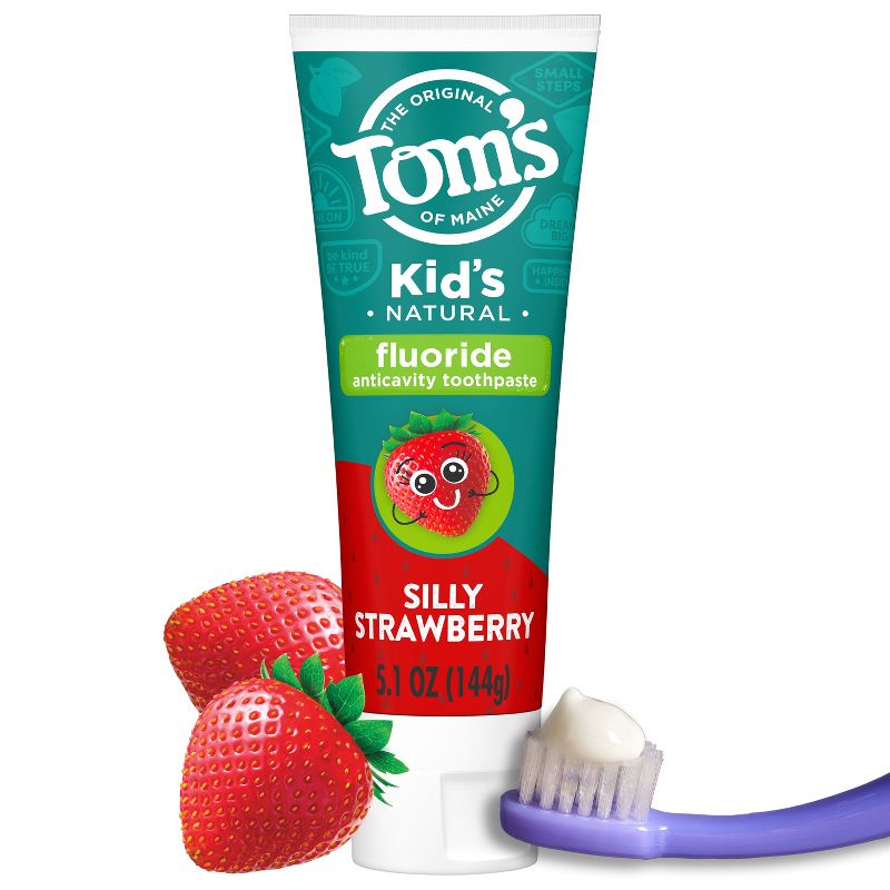 Tom's of Maine Silly Strawberry Children's Anticavity Toothpaste - 5.1oz , 1 of 10