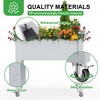 Maggift Planters, Garden Flower Pot Box with Wheels, Switchable Drainage Holes, Terrace Gardening Raised Flower Beds, White, 48"*24"*33" - 3 of 4