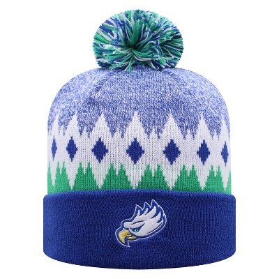 NCAA Florida Gulf Coast Eagles Men's Jagged Knit Cuffed Beanie with Pom