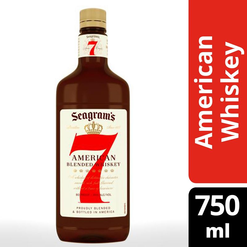 Seagram&#39;s 7 Crown American Whiskey - 750ml Plastic Bottle, 1 of 7