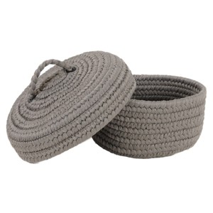 Colonial Mills Peek-A-Boo Basket and Lid - Grey - 1 of 4
