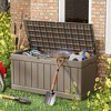LACOO 82 Gal. Outdoor Storage Resin Deck Box - 3 of 4