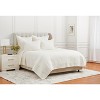 EY Essentials 20" x 26" Willa Ivory Cotton Standard Sham - Machine Washable - 3 of 4