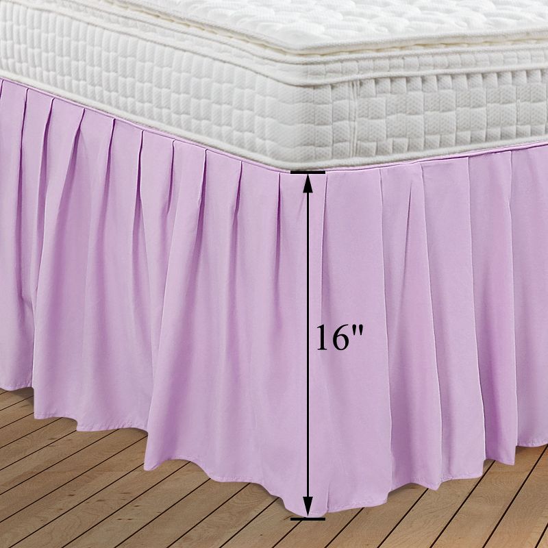 1 Piece Polyester Ruffled Durable Solid Bed Skirt with 16" Drop - PiccoCasa, 4 of 5