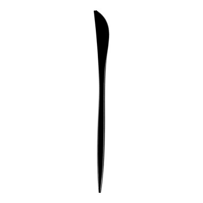 Smarty Had A Party Solid Black Moderno Plastic Dinner Knives - 480 pcs