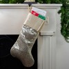 Northlight 22" Golden Metallic Sequined Christmas Stocking with Satin Cuff - 2 of 4