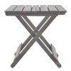 PAGED Folding Table Square Outdoor Dining Table with X-Shaped Frame, Portable Design for Patio, Deck, Poolside - 4 of 4